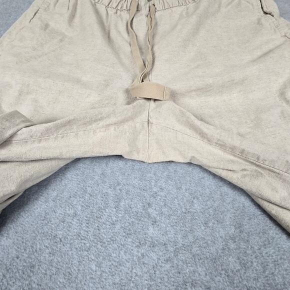 Lane Bryant Pants Womens Size 18 Linen Blend Elastic Waist Drawstring Pockets - Picture 4 of 14